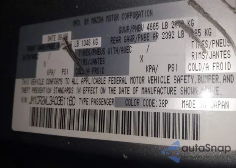 2010 Mazda Mazda5 Sport from USA, damaged, VIN JM1CR2WL3A0361160